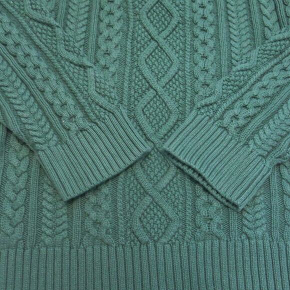 Amazon Essentials *NWT* Cable Knit Sweater Size XXL Crewneck Green Warm Classic - Picture 3 of 9